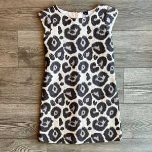Gap Kids Girl Short Sleeve Shift Dress Leopard Cheetah Animal Print Size Med 8